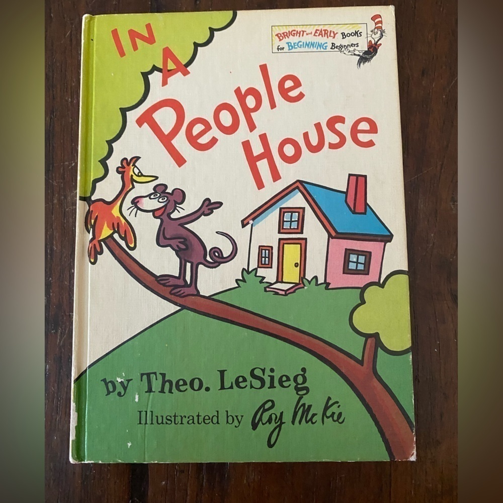 Vintage 1972 In A People House Dr Seuss Theo LeSieg Book Club Edition